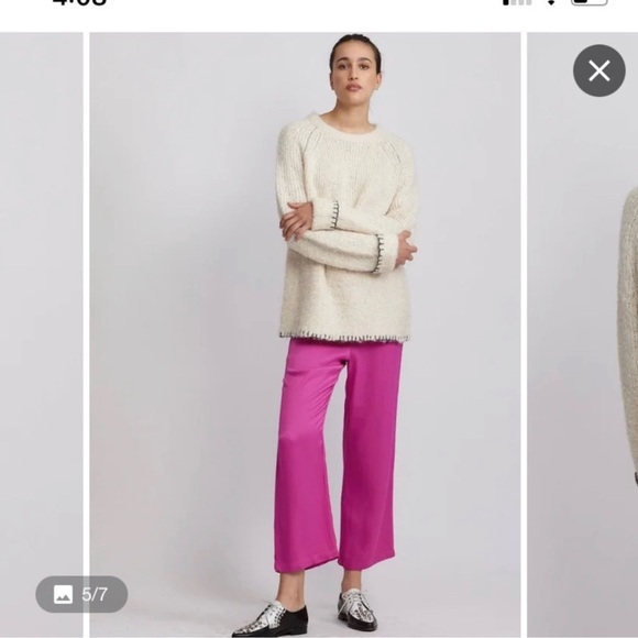 Raquel Allegra Sweater Oat Wool Size Womens XL EUC White - Picture 14 of 14